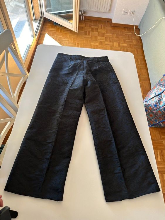 Pantalon Max Et Moi De Max Mara - Taille 40 - Lin Et Coton Bleu - Neuf Sans étiquettes