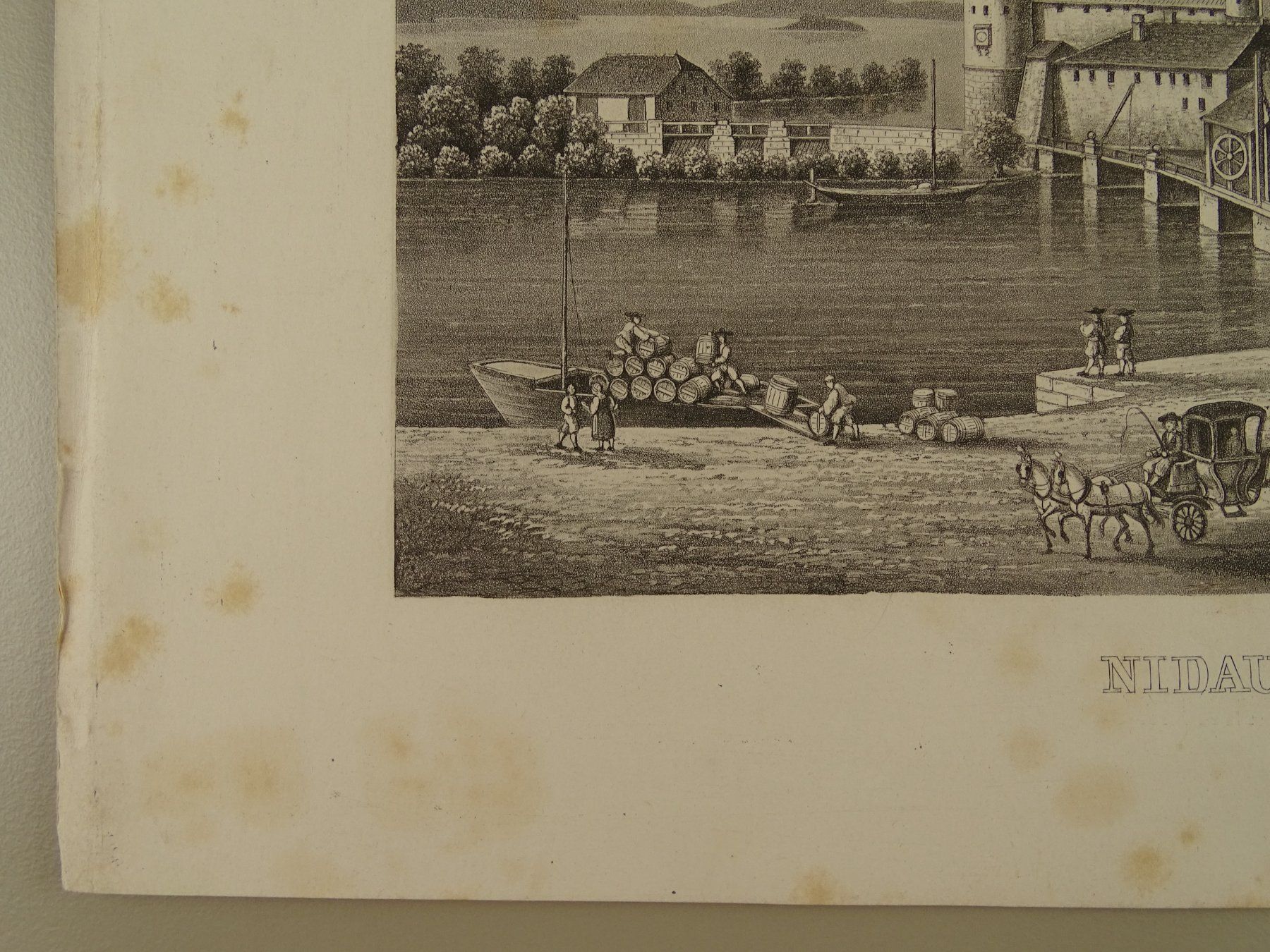 Incisioni: NIDAU, AQUATINTA 1857 – Usato da Grüningen venduto da Kartensammler 8