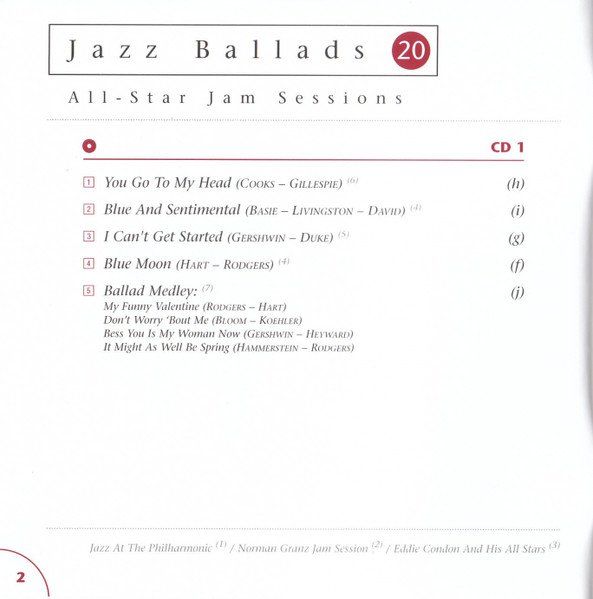 CD: All-Star Jam Sessions JAZZ BALLADS 2CD – Usato da Kandergrund venduto da Sososo 4