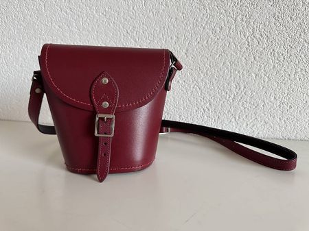 Zatchels Handtasche Rot, Barrel Bag
