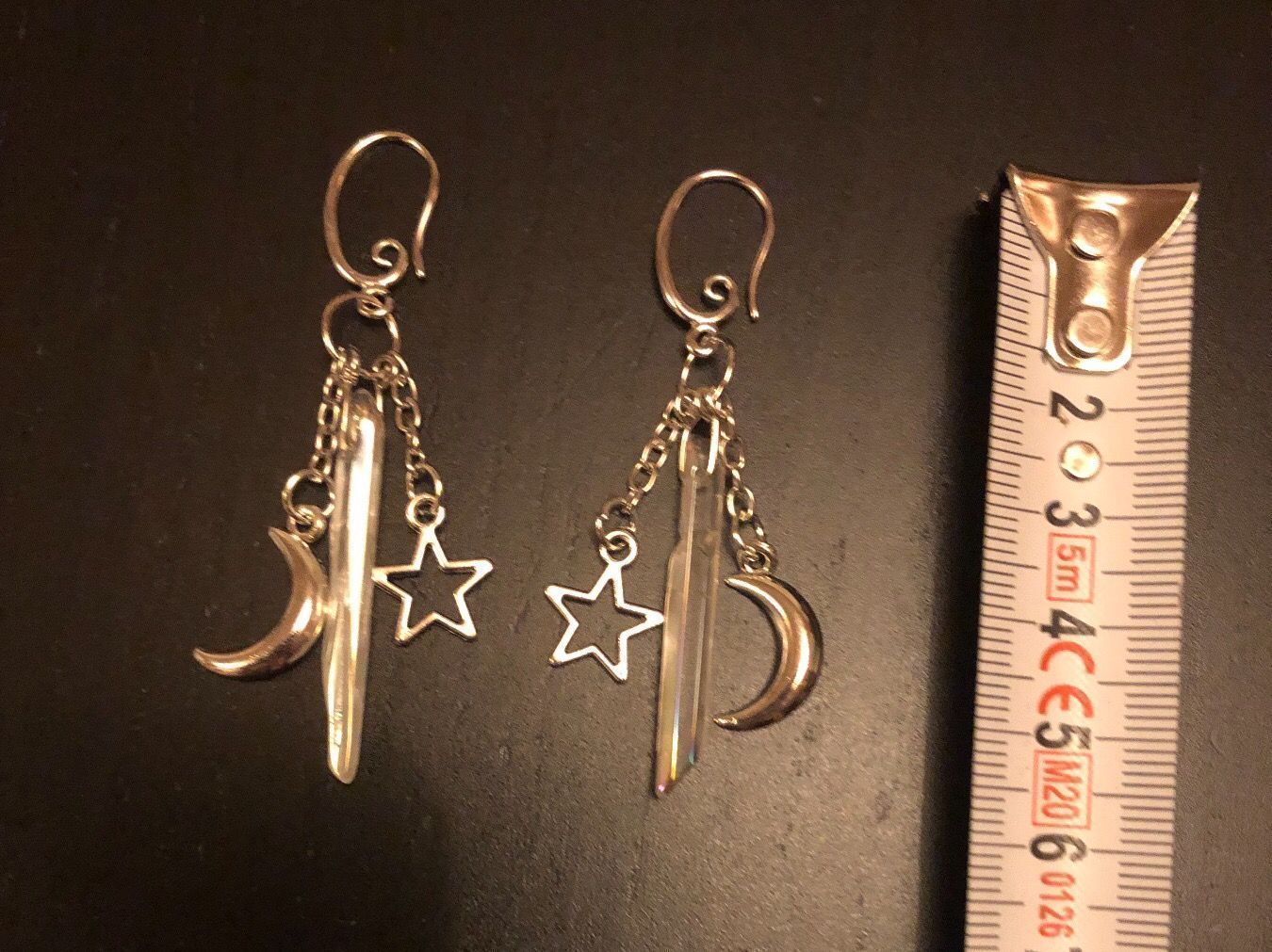 Ohrringe & -stecker: Ohrringe mit Halbmond und Sterne / Nr. 105 – Neu (gemäss Beschreibung) aus Gams von Mariawicca 1