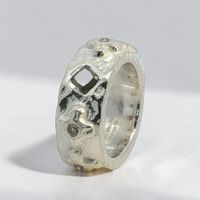 Unikat Ring – Salt & Pepper Diamond Grösse 58