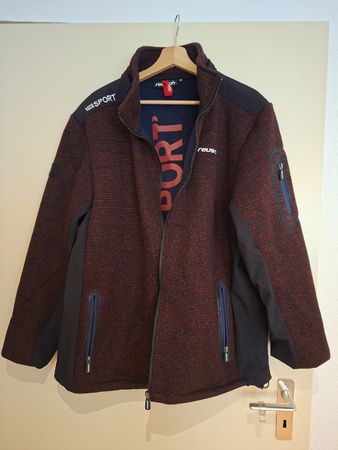 Reusch Herren Strickfleece Outdoorjacke Gr. 58 – Rot/Schwarz
