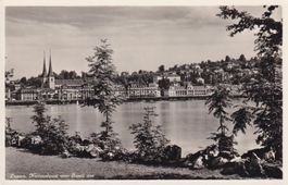 Luzern Nationalquai vom Inseli aus