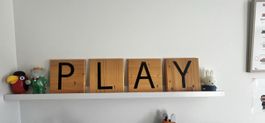 Lettre décorative en bois massif / idéal pr chambre de jeux