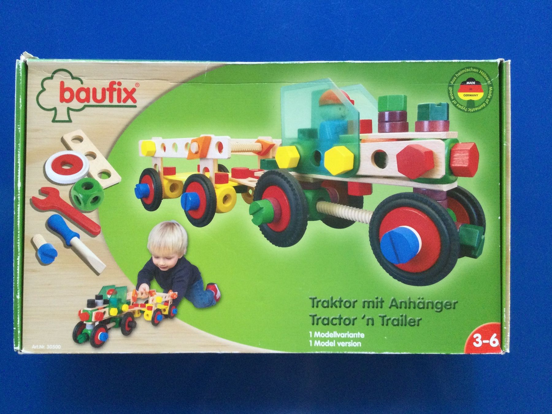 Kit di costruzioni: Baufix Traktor mit Anhänger. NEU. – Nuovo e nell'imballaggio originale da S. Pietro venduto da pic_mc9g