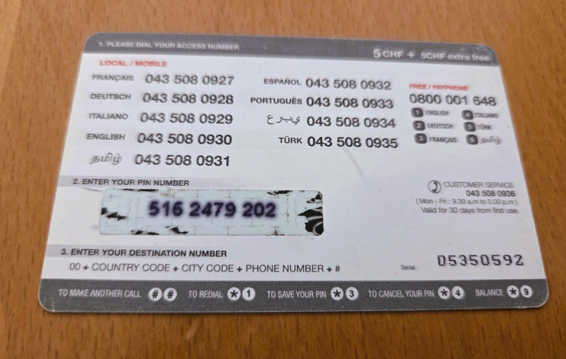Schede telefoniche: PREPAID - SCHWEIZ – Usato da Brüttisellen venduto da Nighttrain 1