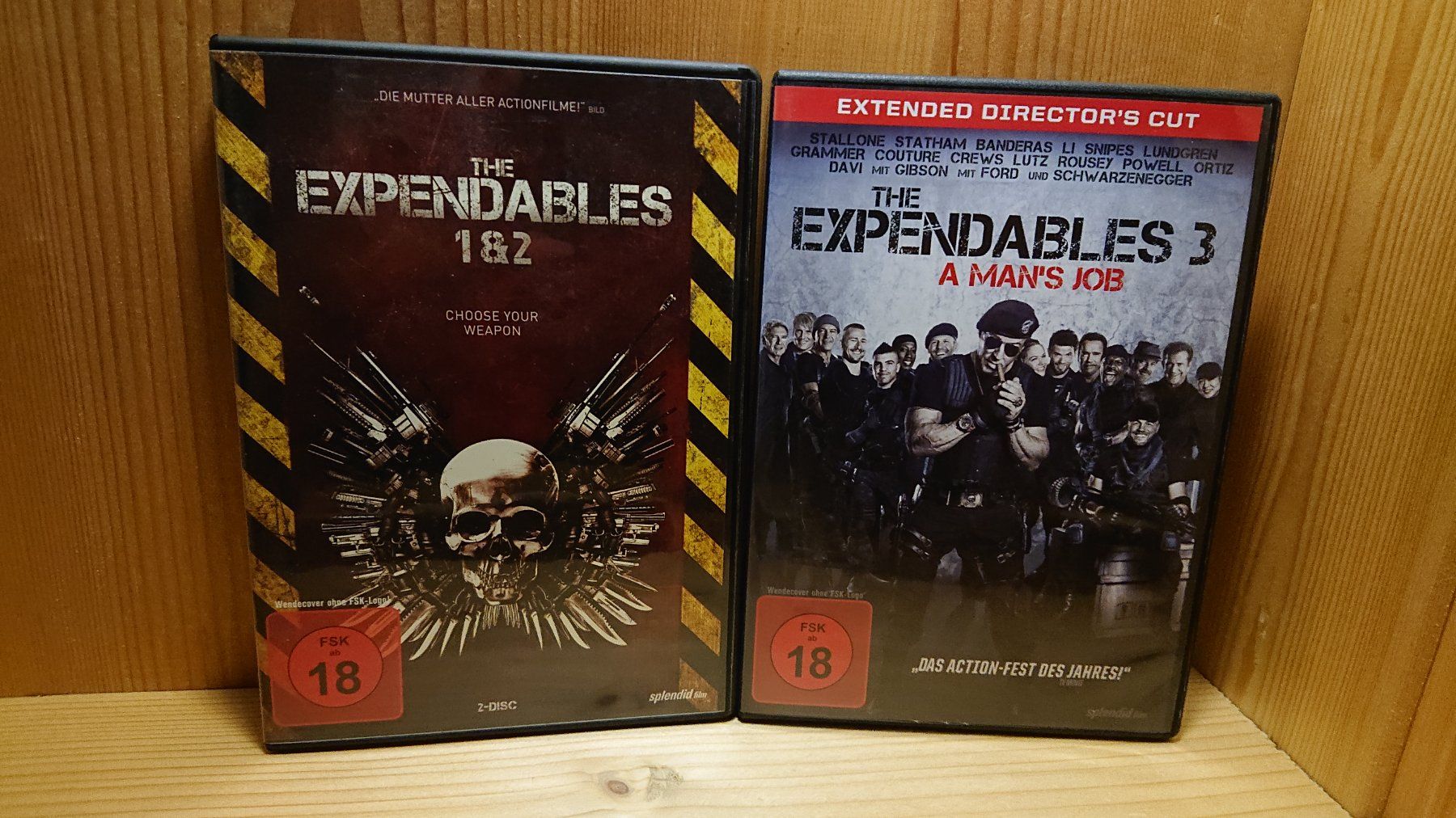Alle DVDs: THE EXPENDABLES 1 bis 3 auf DVD – Gebraucht aus Wilderswil von Exebub