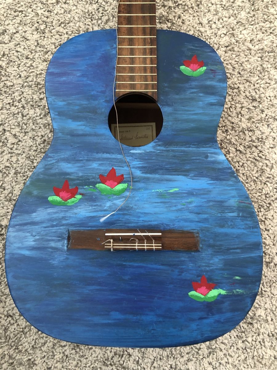 Tutte le decorazioni: Handbemalte Gitarre – Usato da Zürich venduto da sel_9kd 1