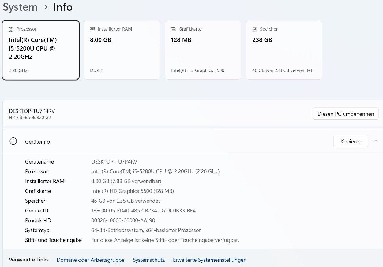 Hewlett Packard Notebooks: HP EliteBook G2 14" – Gebraucht aus Zürich von sebime0 5
