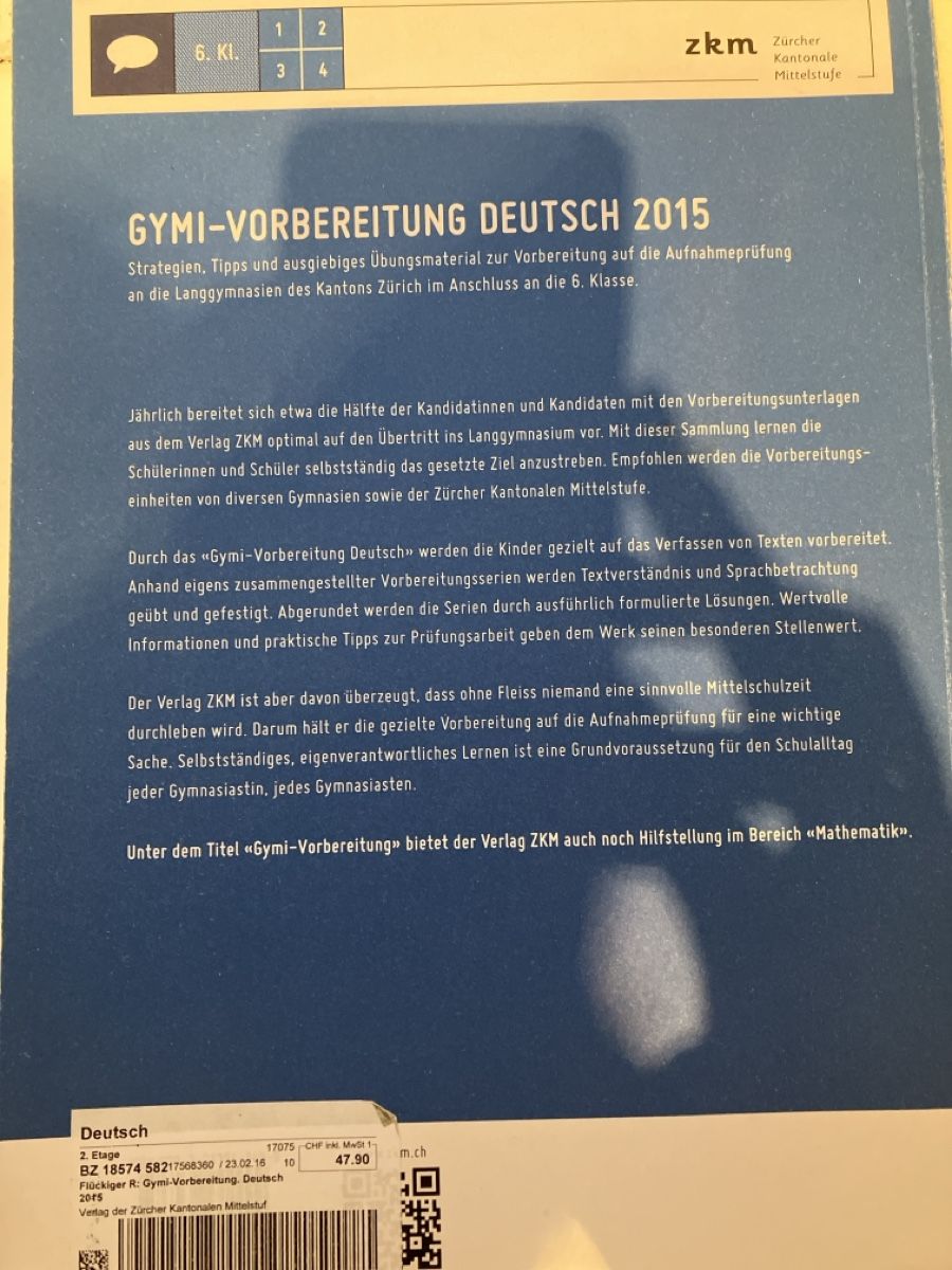 Libri: Gymi-Vorbereitung Deutsch 2015 – Usato da Nürensdorf venduto da Santoryuu 1