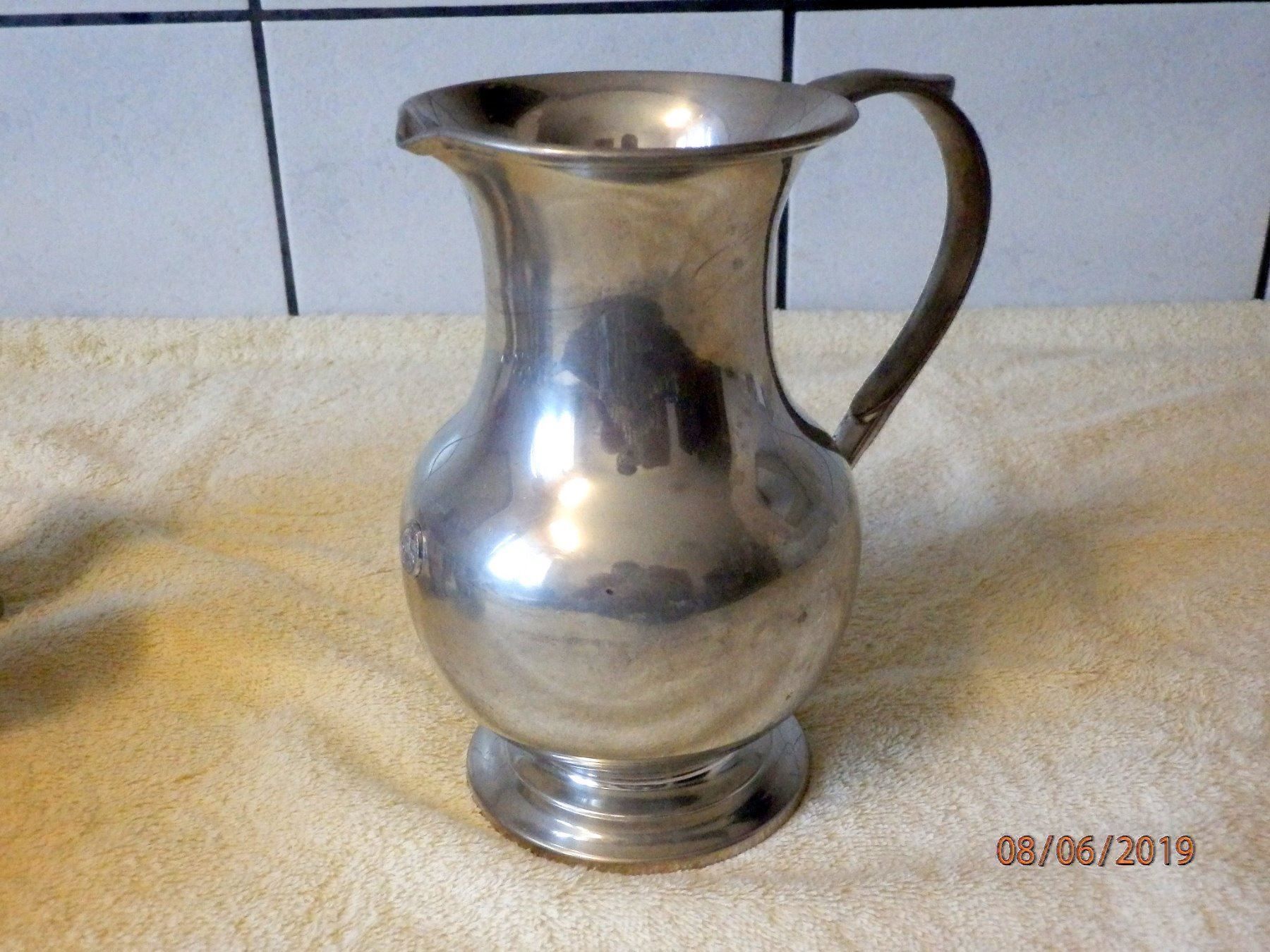 Caraffe: Zinnkrug mit 6 Becher, H.J. Geneve – Usato da Ueberstorf venduto da dinbau 3