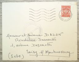TR69 Enveloppe + Timbre France 1959