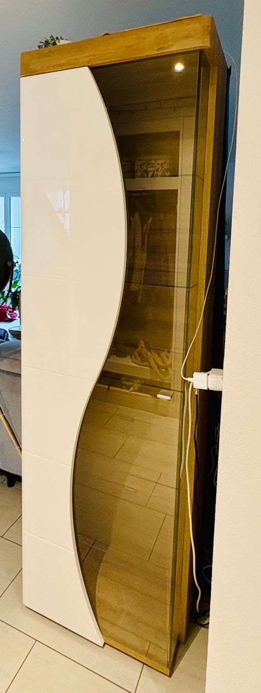Vetrine: Moderne Vitrine mit Glastablaren und Beleuchtung – Usato da Adlikon b.Regensdf venduto da Rosi_80