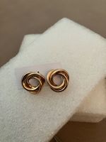 Elegante, goldfarbene Ohrstecker, Vintage Style, neu
