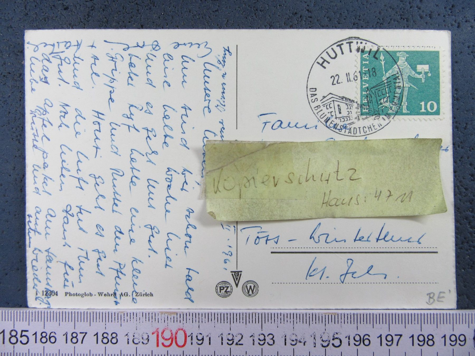 Cartoline postali: HUTTWIL BE AK 1961 LUFTBILD – Usato da Ettingen venduto da Hausi4711 1