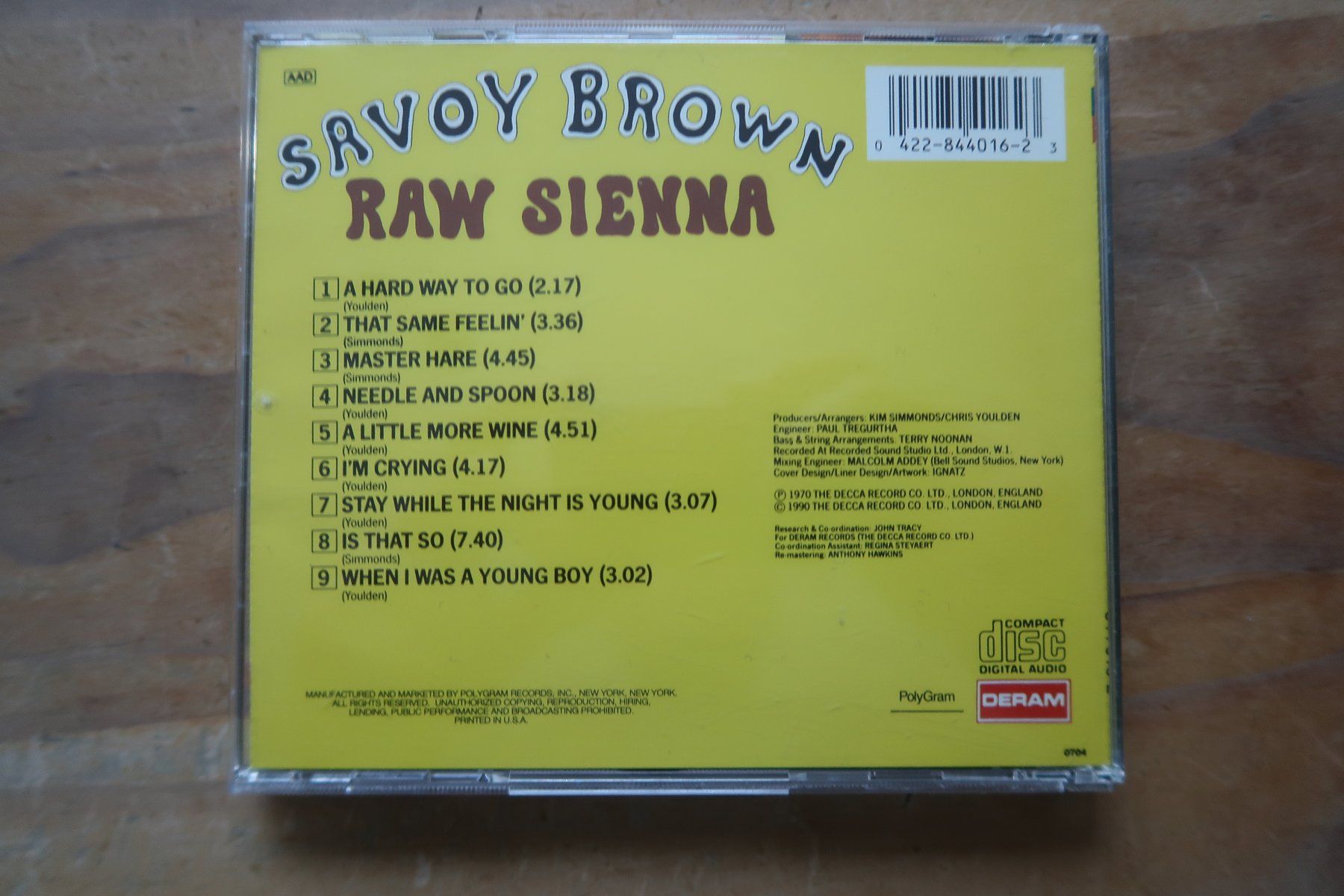 CD: SAVOY BROWN - RAW SIENNA - CD – Usato da Basel venduto da Patiscat 1