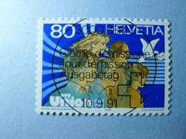1991 Sonderpostmarke 818 PTT Union ET Vollstempel