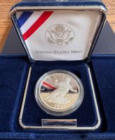 Jackie Robinson Gedenkmünze 1997, Silber, USA Mint/ Full Set