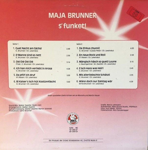 Schallplatten: Maja Brunner – s’funket! (LP) – Gebraucht aus Grüningen von azulmarron 1