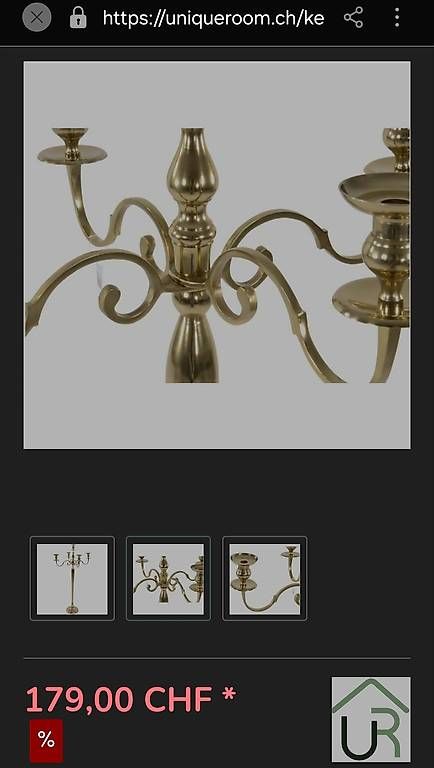 Portacandele: Kerzenhalter Classic Aluminium Gold 144cm – Usato da Ostermundigen venduto da Calvinom 2