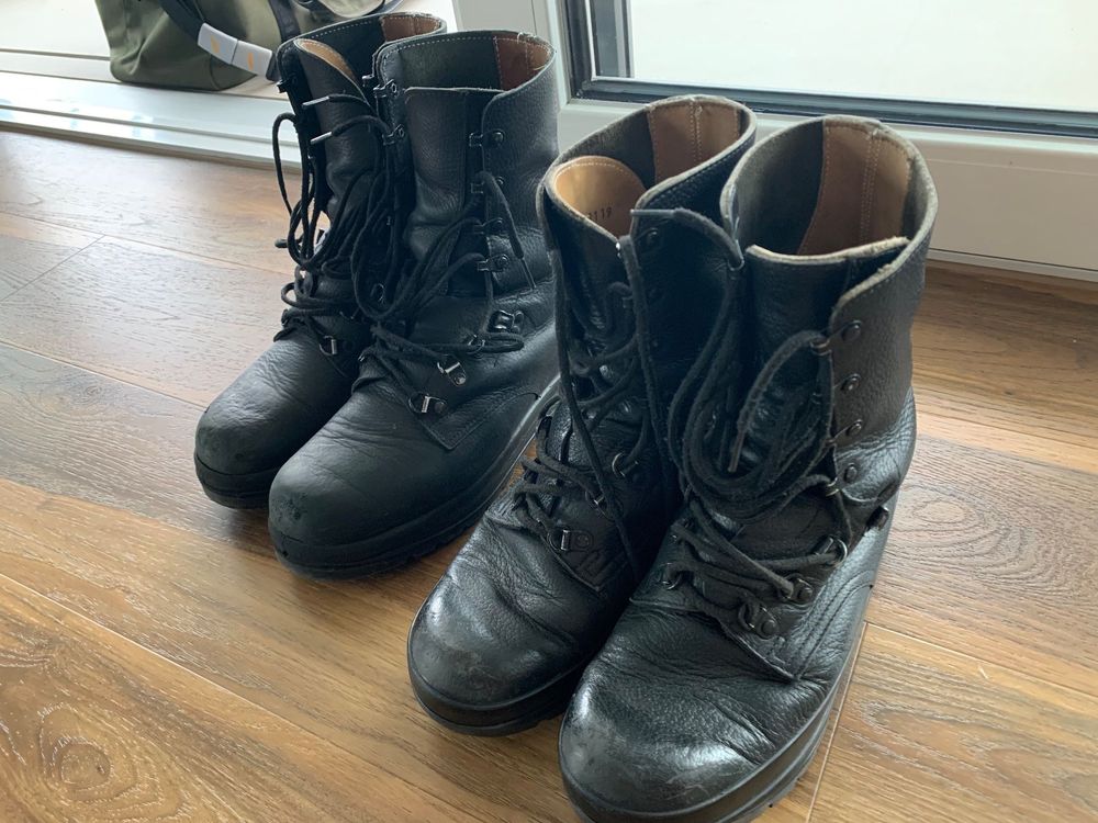 Original Canadian Army Stc Kampfstiefel Wildleder Military Surplus Brown