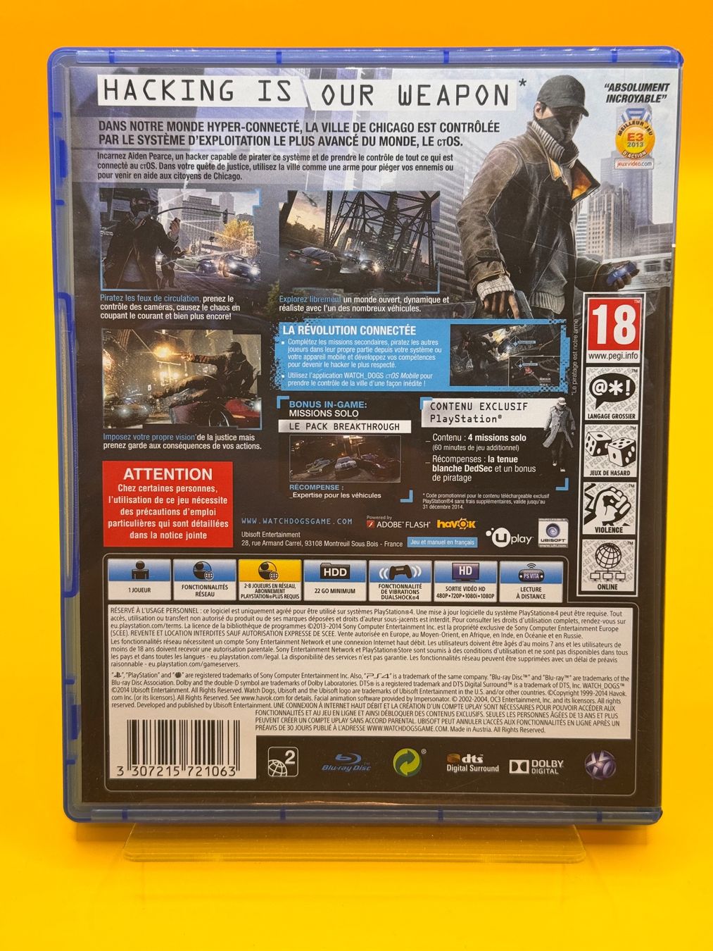Sony Giochi: Watch Dogs PS4 Französische Version – Usato da Oberwil b. Zug venduto da silver2024 1