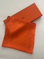 HERMES SEIDENFOULARD GAVROCHE ORANGE 42 x 42 cm NEU!
