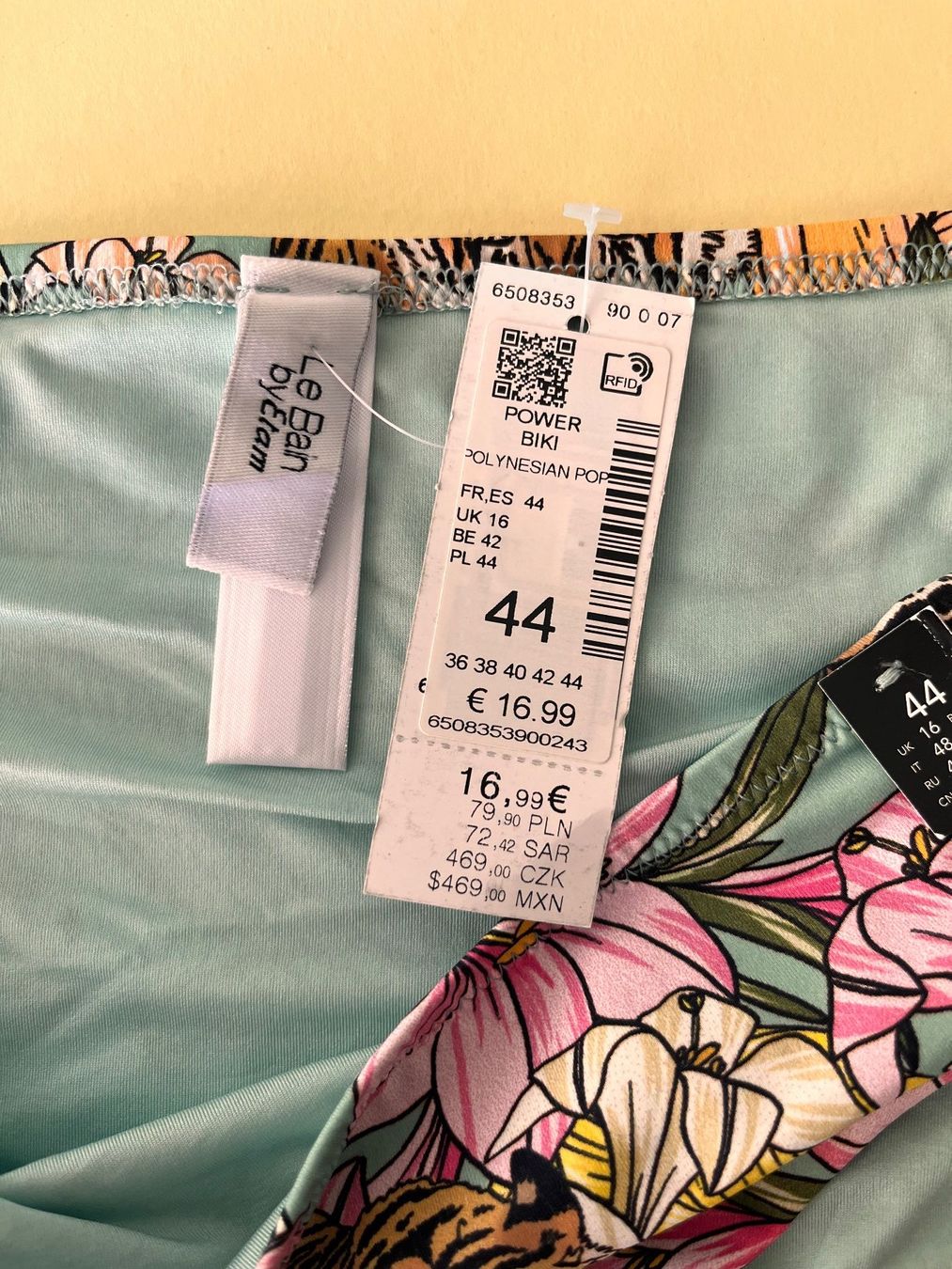 Etam Costumi da bagno & Bikini: ETAM, Bikini Power Triangle, Grösse 42, Farbe Türkis/Tiger – Nuovo e nell'imballaggio originale da Rudolfstetten venduto da gst_g7xl 7