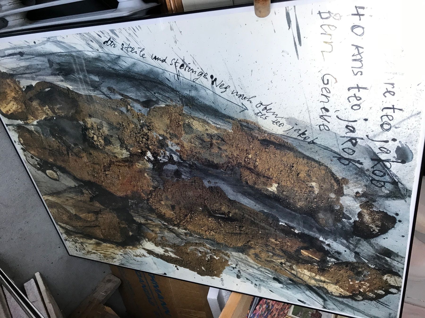 Grafiken & Lithographien: Rolf Iseli Lithographie 90 cm x 130 cm signiert – Gebraucht aus Frasnacht von Kulturpalast 1