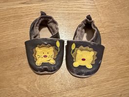 Finken / Lauflernschühchen Leder mit Löwe, 6-12 Monate
