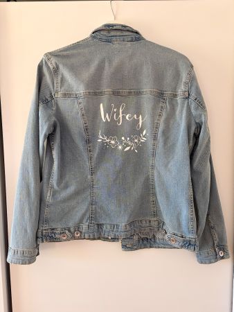 Jeansjacke "Wifey" Hochzeit