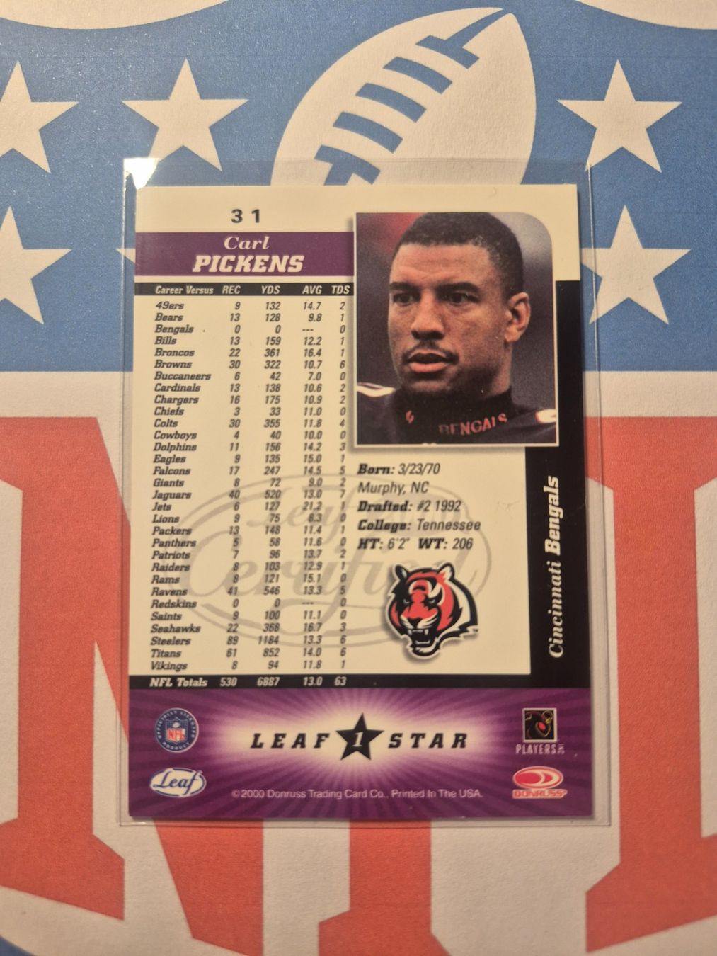 NFL Sammelbilder & Trading cards: NFL Carl Pickens Cincinnati Bengals – Gebraucht aus Treiten von Sauber73 1
