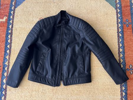 Kunstleder Jacke XL in schwarz