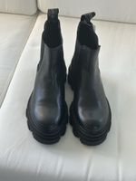 Chelsea Boots Leder schwarz neu 