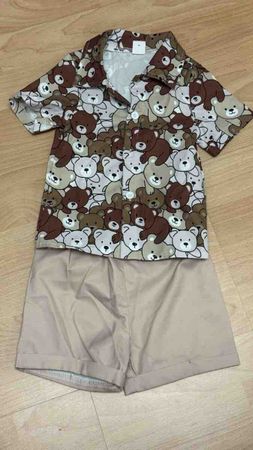 Kinder Set SHEIN Grösse 12-18M Bärchen Druck hellbraun
