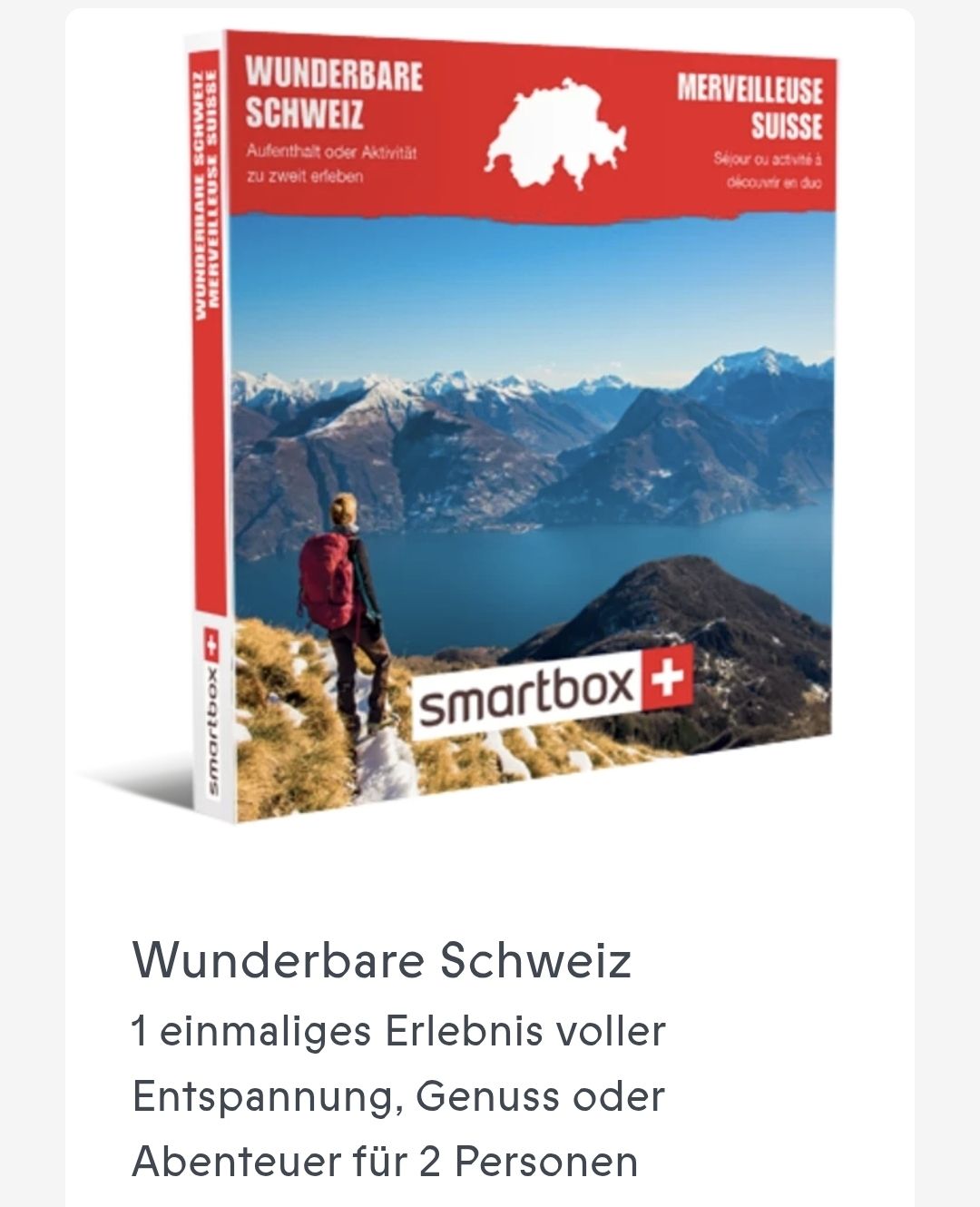 Smartbox Gutscheine: Smartbox - Wunderbare Schweiz – Gebraucht aus Goldach von Napoleon_1992