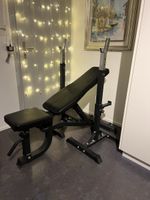 Robuste Hantelbank inkl. separater Hantelständer