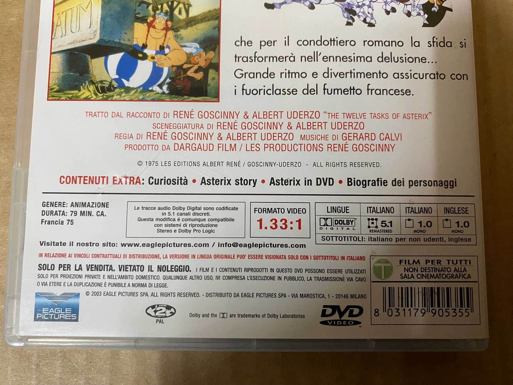 Tutti i DVDs: Asterix (DVD) Italienisch – Usato da Eschlikon TG venduto da 1.- 6