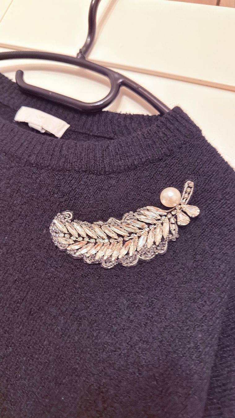 H&M Pulls & Sweat-shirts: • Pullover mit Glitzerfeder • – D'occasion à Basel par mendoza13 1