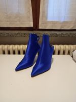 Sabot Vintage Chanel in raso blu