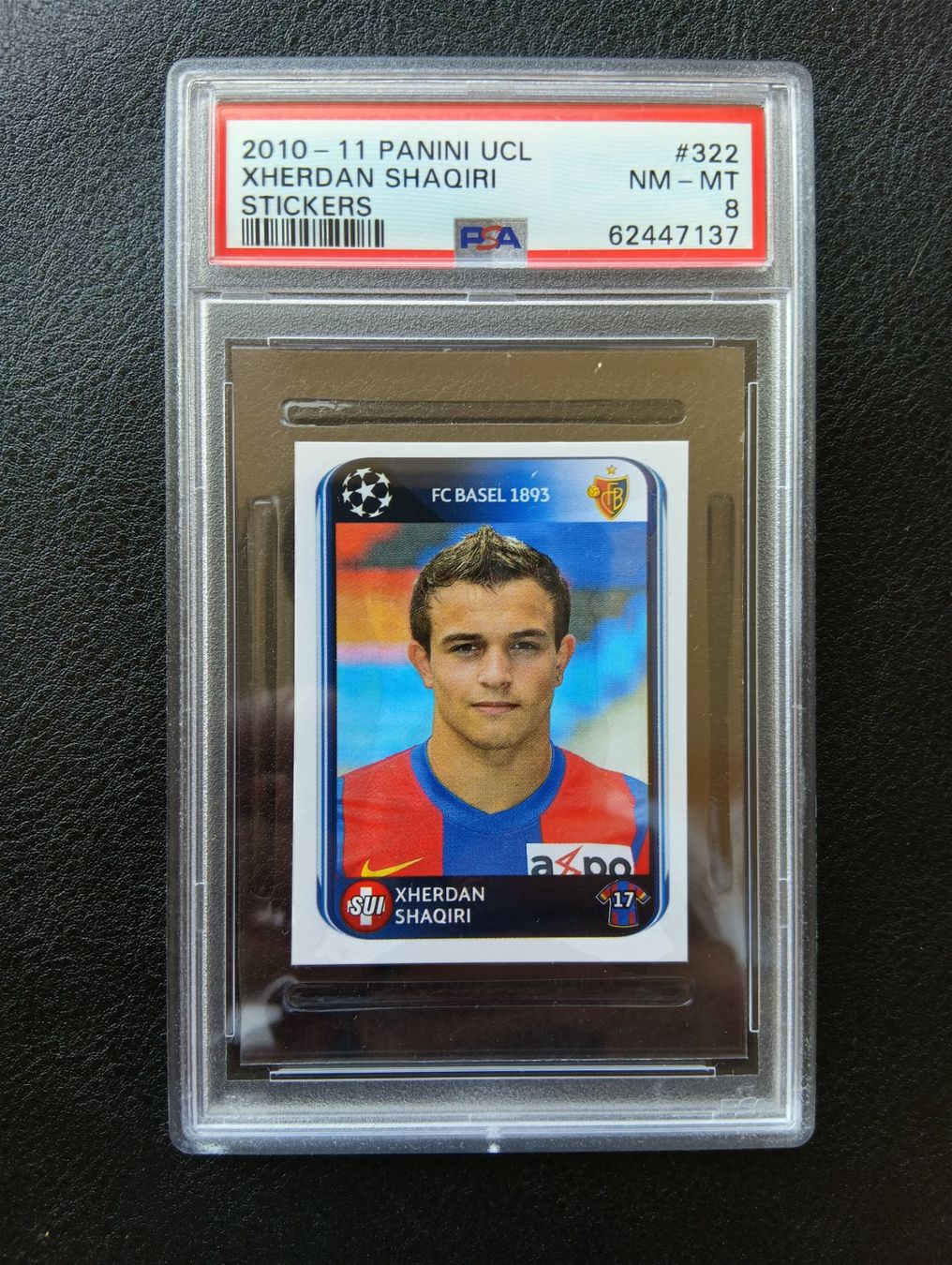 Panini Carte collezionabili: 2010 Panini Xherdan Shaqiri PSA 8 #322 – Usato da Steinen venduto da antikesundseltenes