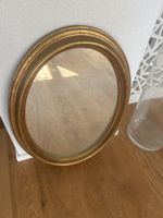 Ovaler Spiegel mit goldenem Rahmen, Vintage Look!
