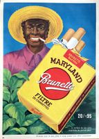 Brunette Cigarettes - Alte Werbung / Publicité 1958