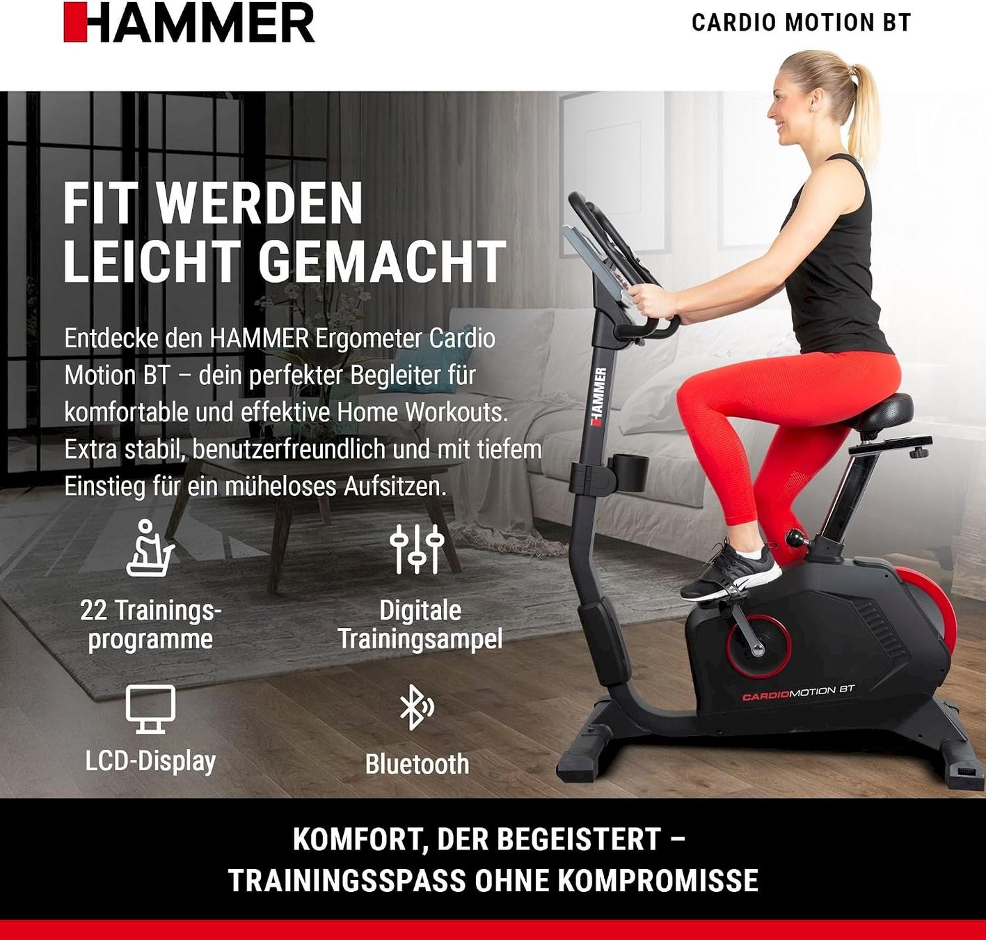 Hometrainer: Hammer Cardio Motion BT Ergometer – Neu und originalverpackt aus Bottighofen von zaap 1