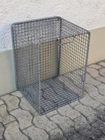 Robuster Metallkorb, Vintage Aufbewahrungskorb, mit Griffen
