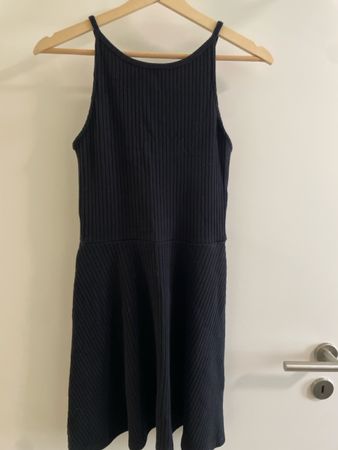 Vestito Topshop nero a coste, taglia 38, usato