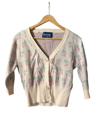 Süsses Vintage Kirschen Strickjäckli Gr. M/L