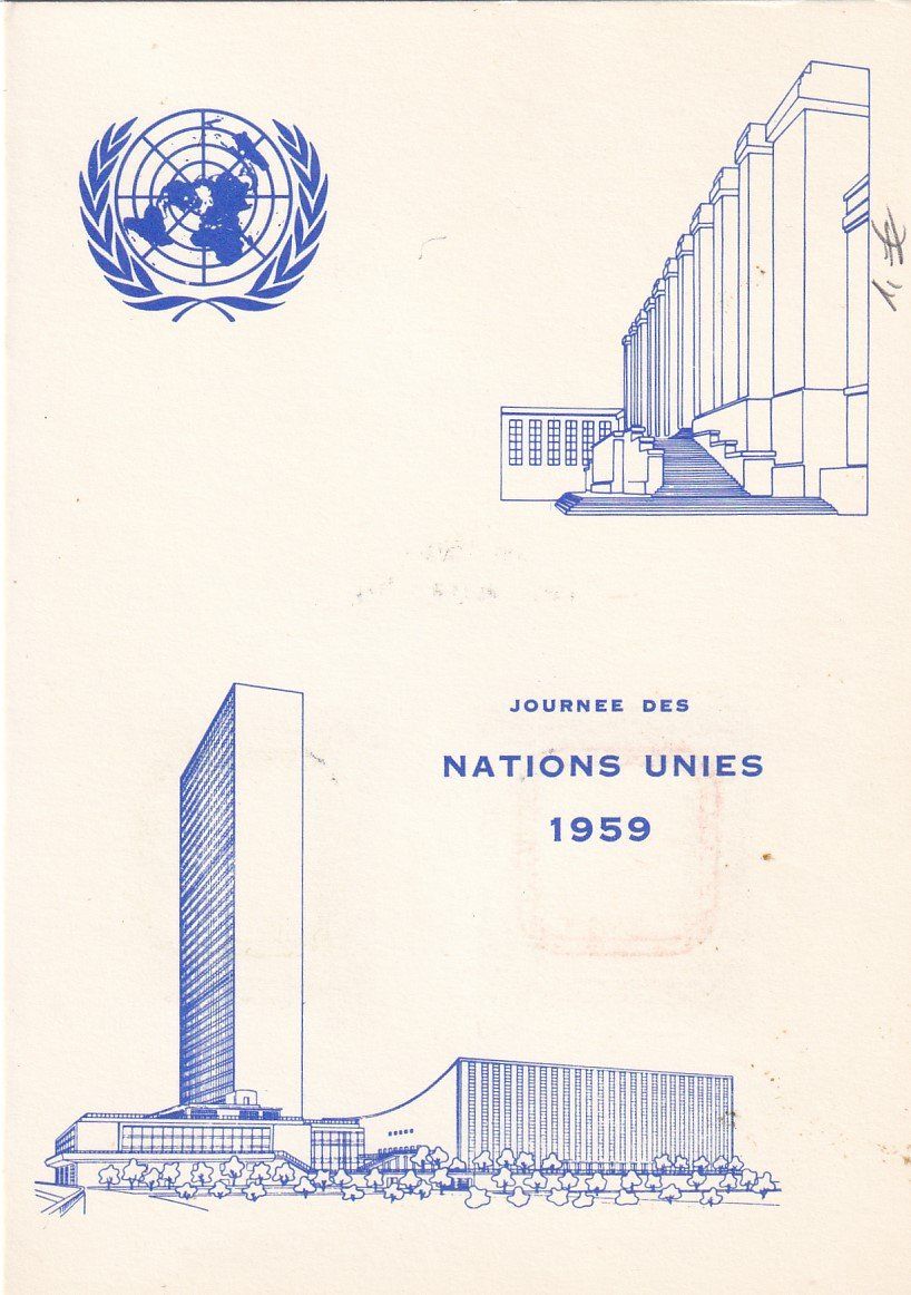 Tutti i francobolli: Folder Journée des Nations unies 1959 – Usato da Baar venduto da Asmara111