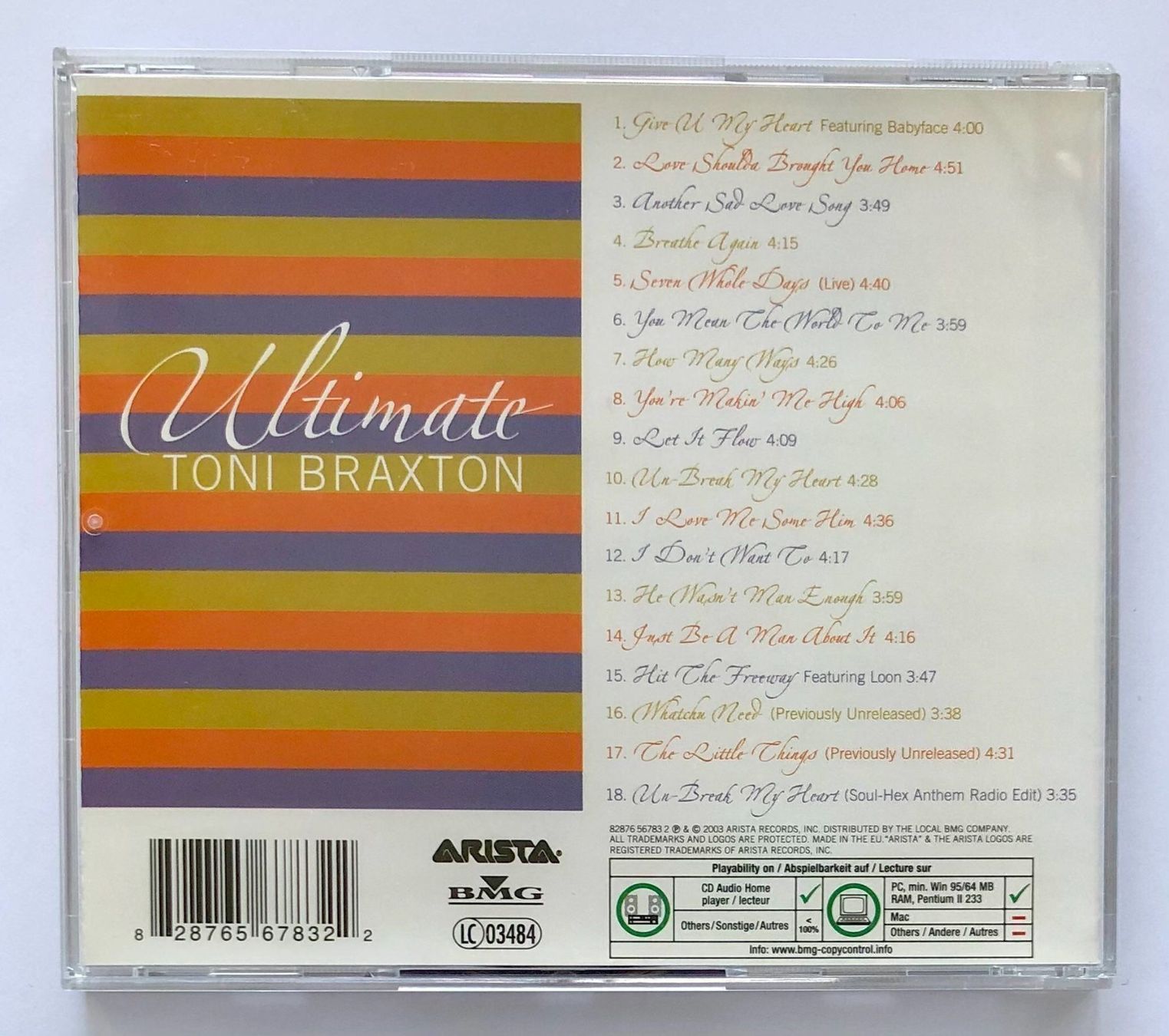 CD: CD - Toni Braxton: Ultimate – Usato da Zürich venduto da T_H_O_M_A_S 1